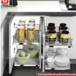 Kệ góc kéo đáy gỗ 800mm